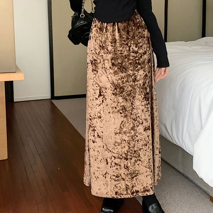 ブラウン | ロングスカート【韓国ファッション】 | Doula Doula