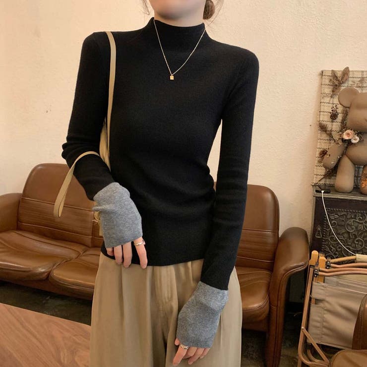 ブラック | ニットセーター【韓国ファッション】 | Doula Doula