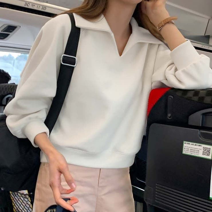 ホワイト | トレーナー【韓国ファッション】 | Doula Doula