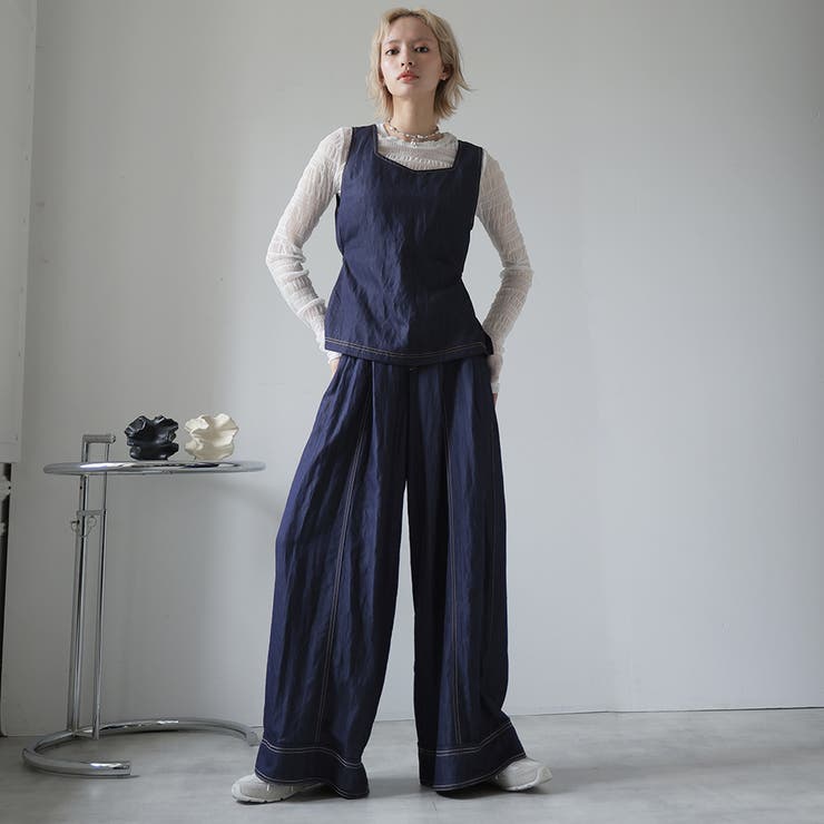 ネイビー | トップスとパンツセット | Doula Doula