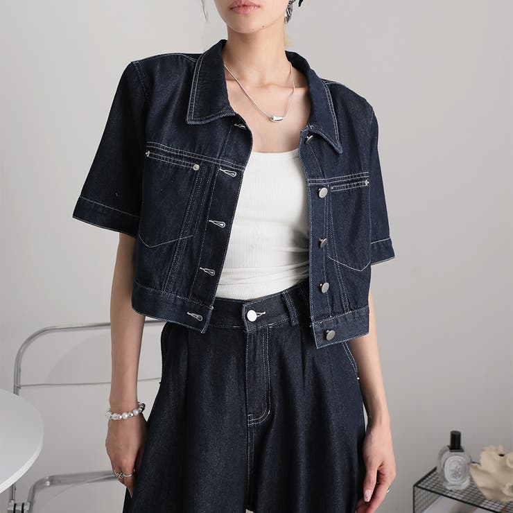 デニムジャケットとパンツセット | Doula Doula | 詳細画像3 