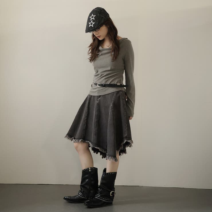 デニムフレアスカート | Doula Doula | 詳細画像8 