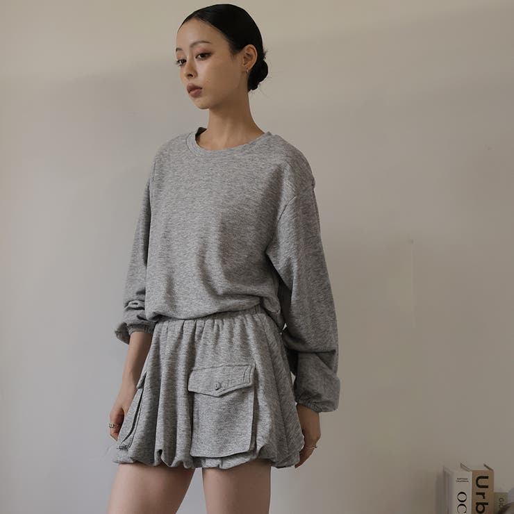 グレー | トレーナーとスカートセット | Doula Doula