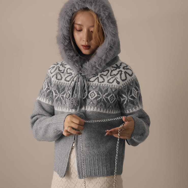 グレー | ニットカーディガン | Doula Doula