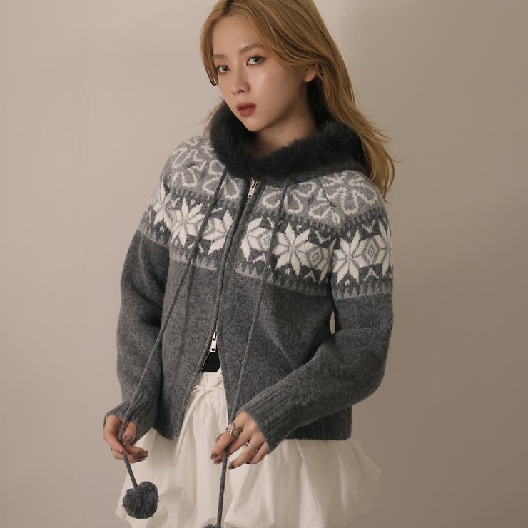 ダークグレー | ニットカーディガン | Doula Doula