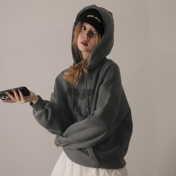 ダークグレー | 裏起毛パーカ | Doula Doula