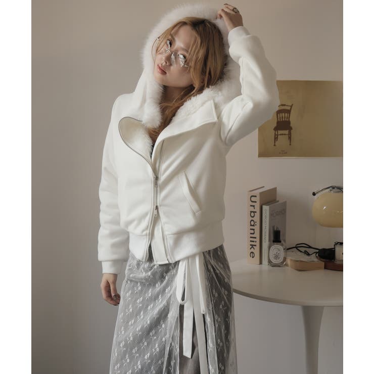 ホワイト | 裏起毛パーカ | Doula Doula