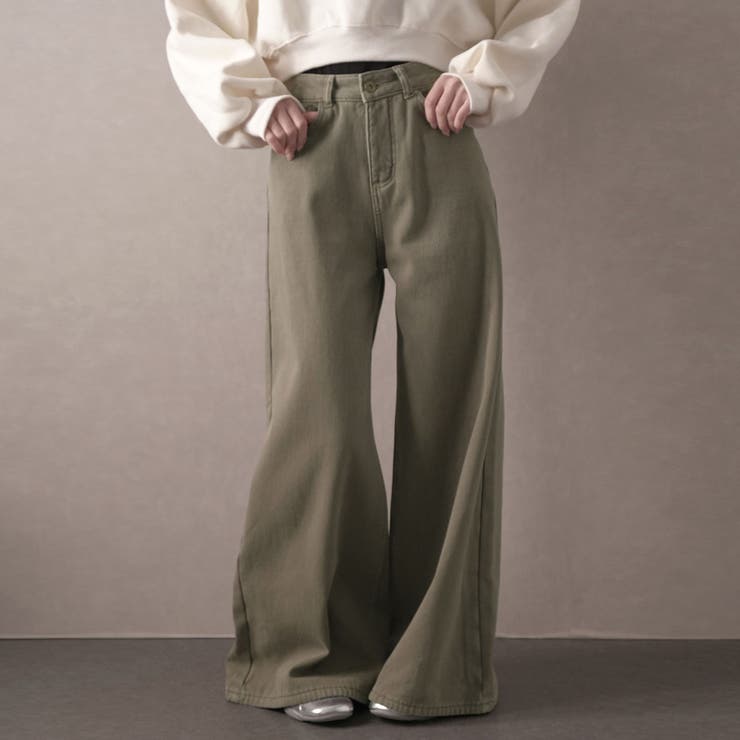 ダークグレー | 裏起毛デニムパンツ | Doula Doula