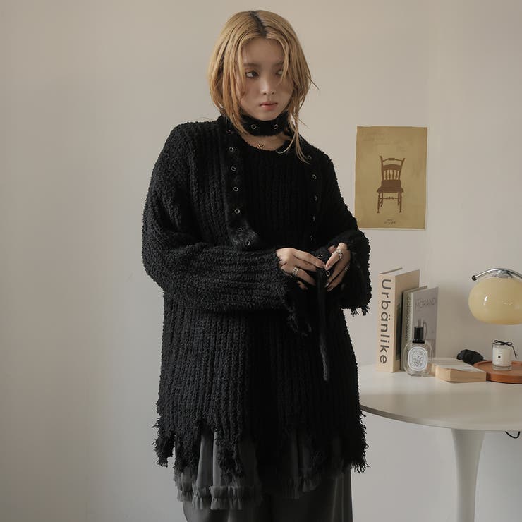 ブラック | ニットセーター | Doula Doula