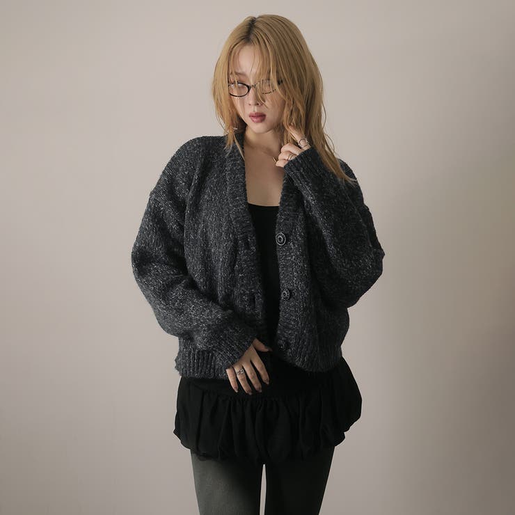 ダークグレー | ニットカーディガン | Doula Doula