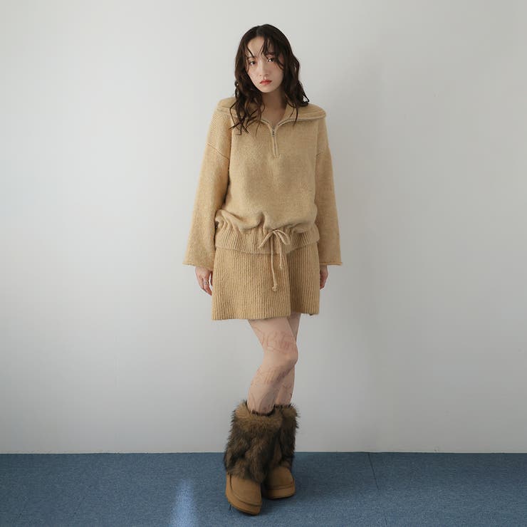 ニットセーターとショットパンツセット | Doula Doula | 詳細画像4 