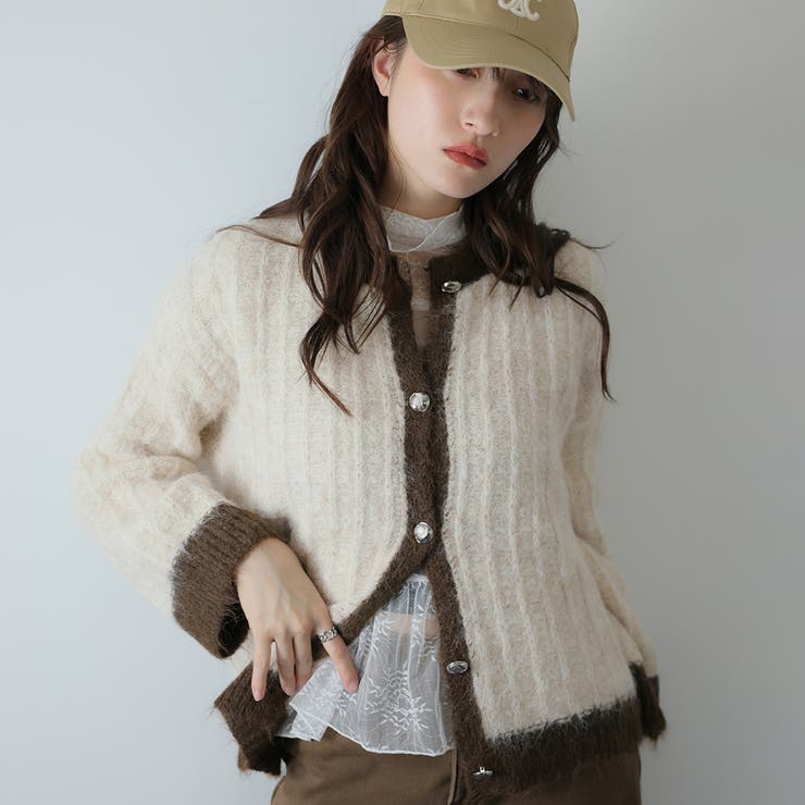 ベージュ | ニットカーディガン | Doula Doula