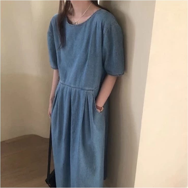 Doula Doula パフスリーブ デニムワンピース 21春夏商品 品番 Douw Doula Doula ドゥーラドゥーラ のレディースファッション通販 Shoplist ショップリスト