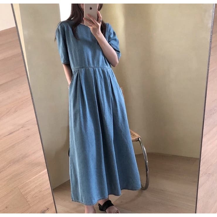 Doula Doula パフスリーブ デニムワンピース 21春夏商品 品番 Douw Doula Doula ドゥーラドゥーラ のレディースファッション通販 Shoplist ショップリスト