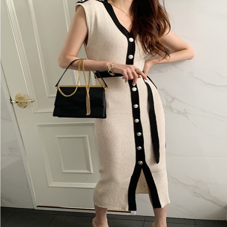 Doula Doula バイカラー切替ワンピース 21春夏商品 品番 Douw Doula Doula ドゥーラドゥーラ のレディースファッション通販 Shoplist ショップリスト