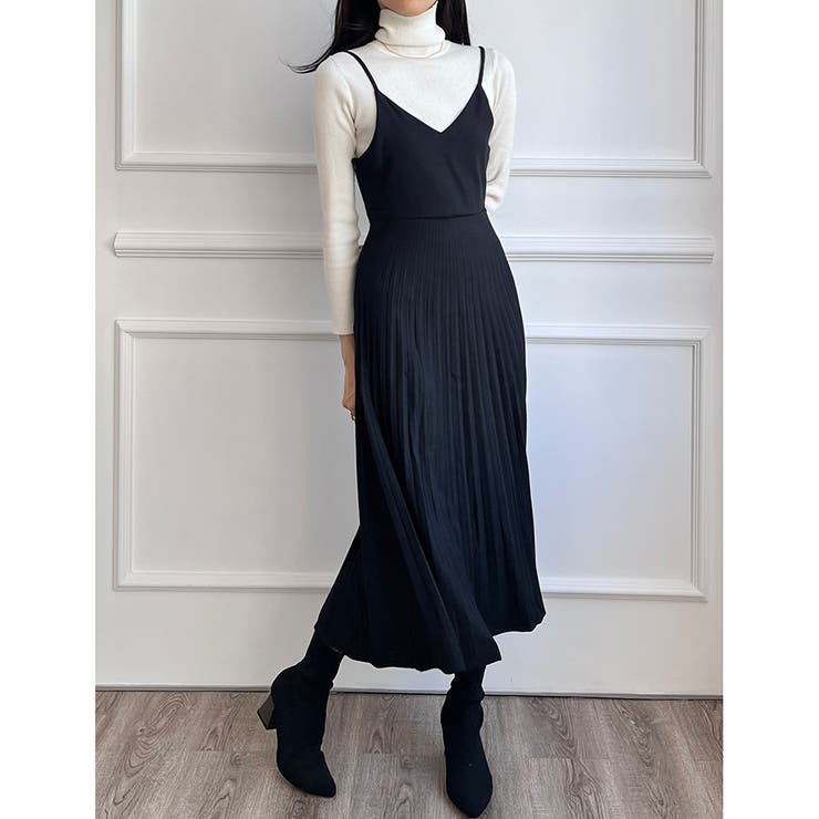 プリーツ切り替えキャミワンピース【韓国ファッション】 | Doula Doula | 詳細画像15 