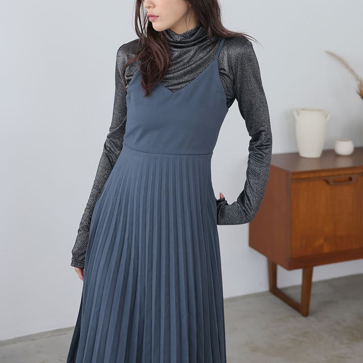 プリーツ切り替えキャミワンピース【韓国ファッション】 | Doula Doula | 詳細画像26 