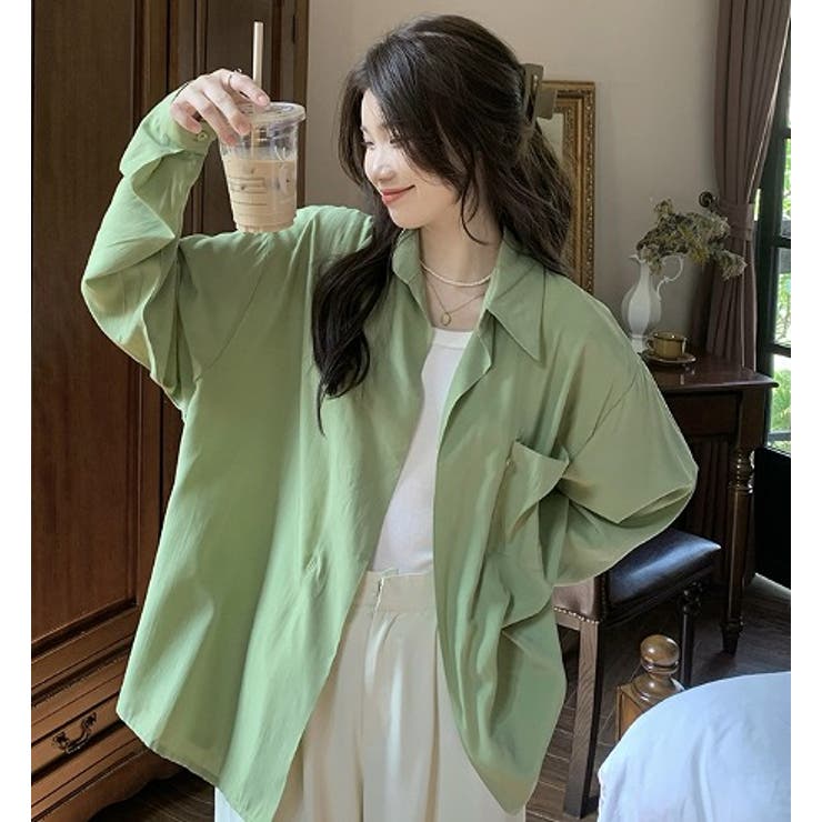 ビッグサイズカラーシャツ【韓国ファッション】【春夏新商品