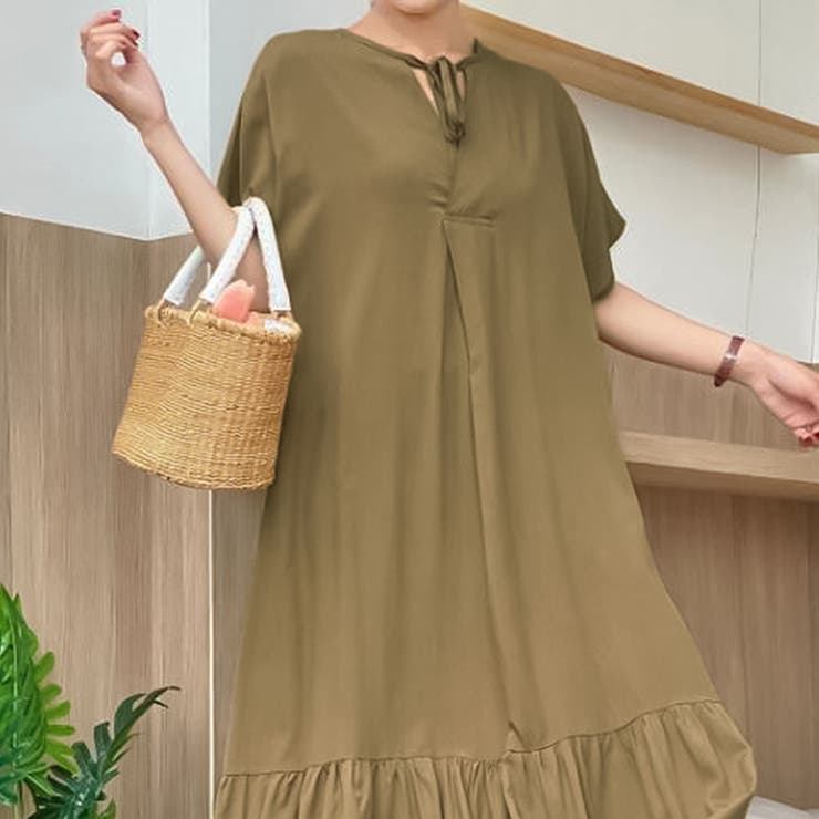 ブラウン | ワンピース【韓国ファッション】【春夏新商品】 | Doula Doula