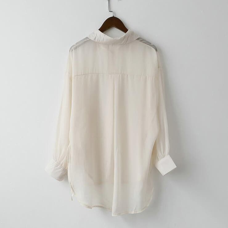 サイドリボンシアーシャツ【韓国ファッション】 | Doula Doula | 詳細画像4 