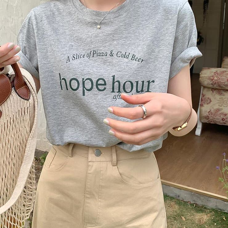 グレー | Ｔシャツ【韓国ファッション】 | Doula Doula