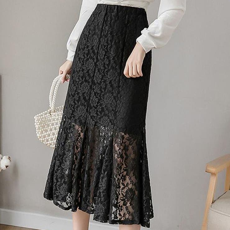 ひざ丈スカート【韓国ファッション】[品番：DOUW0007703]｜Doula Doula