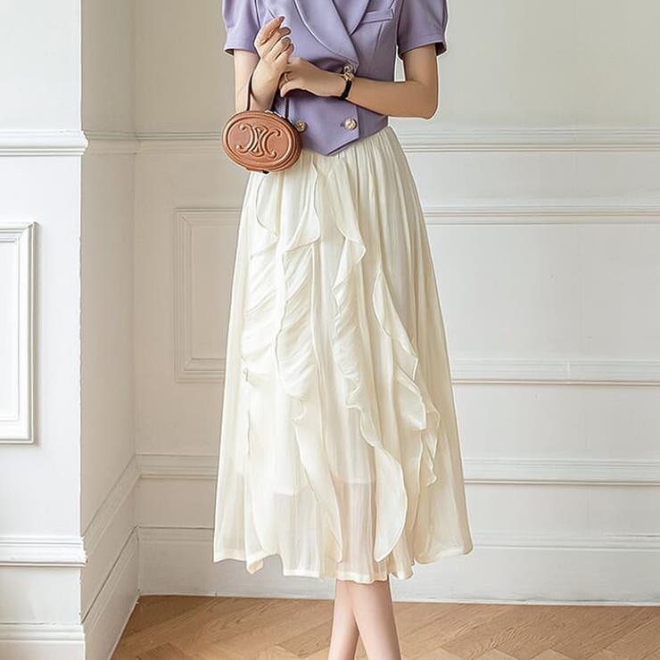 ベージュ | マキシスカート【韓国ファッション】 | Doula Doula