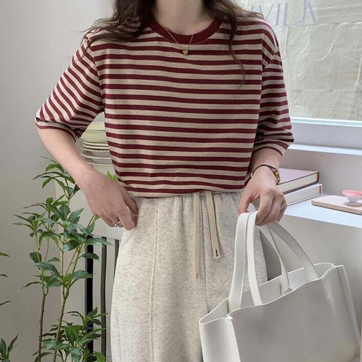 ボーダーＴシャツ【韓国ファッション】 | Doula Doula | 詳細画像3 
