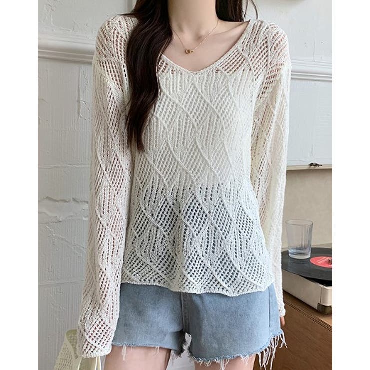 ホワイト | ニット・セーター【韓国ファッション】 | Doula Doula