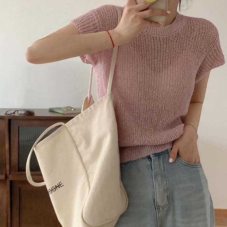 半袖サマーニット【韓国ファッション】 | Doula Doula | 詳細画像3 