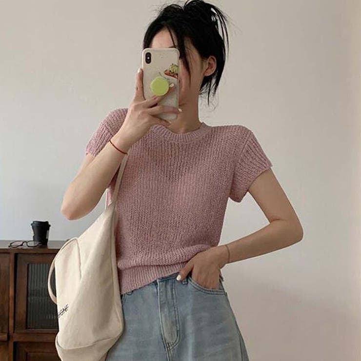 半袖サマーニット【韓国ファッション】 | Doula Doula | 詳細画像4 