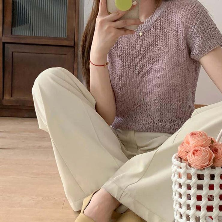 半袖サマーニット【韓国ファッション】 | Doula Doula | 詳細画像9 