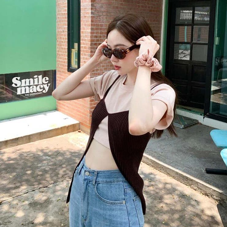 ブラウン | Ｔシャツ【韓国ファッション】 | Doula Doula