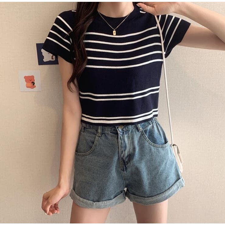 ダークブルー | ニット・セーター【韓国ファッション】 | Doula Doula