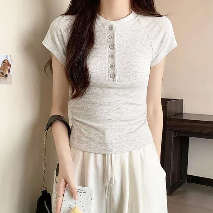 ライトグレー | Ｔシャツ【韓国ファッション】 | Doula Doula