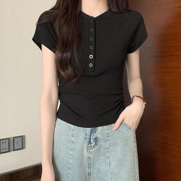 ブラック | Ｔシャツ【韓国ファッション】 | Doula Doula