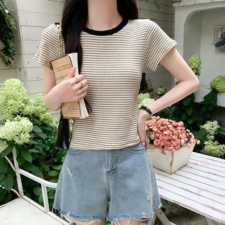 ベージュ | Ｔシャツ【韓国ファッション】 | Doula Doula