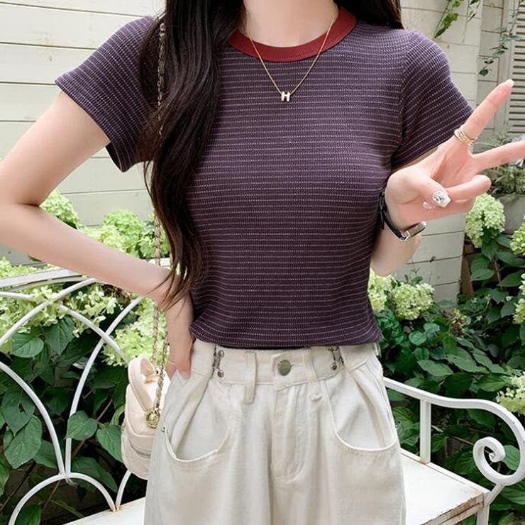 パープル | Ｔシャツ【韓国ファッション】 | Doula Doula