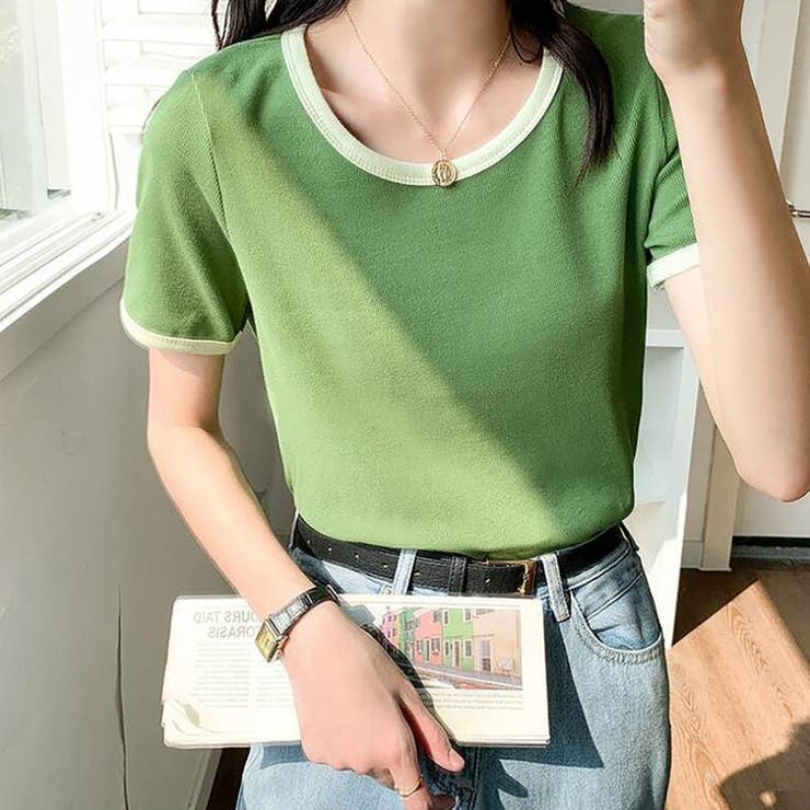 グリーン | Ｔシャツ【韓国ファッション】 | Doula Doula
