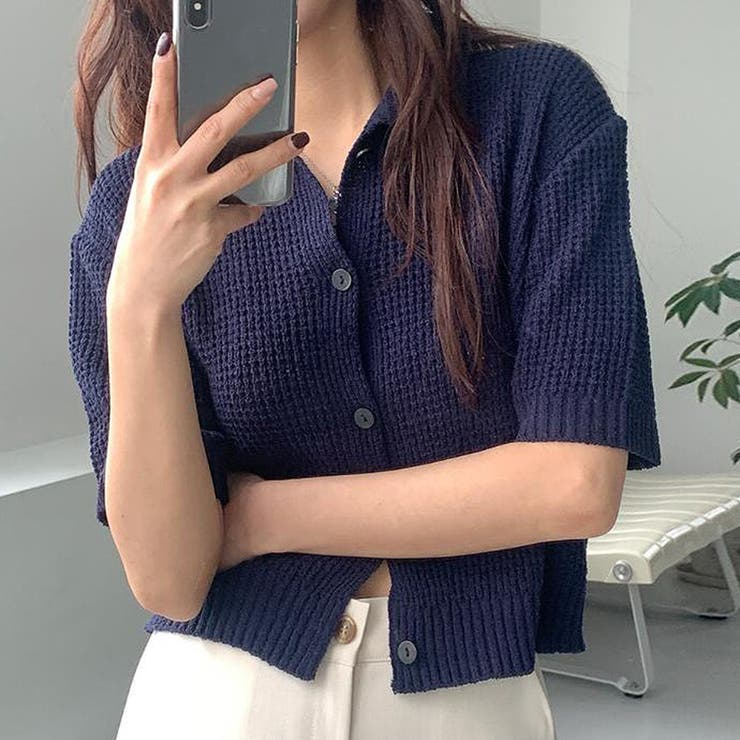 襟付きニットカーディガン【韓国ファッション】 | Doula Doula | 詳細画像3 