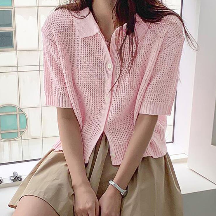 襟付きニットカーディガン【韓国ファッション】 | Doula Doula | 詳細画像5 