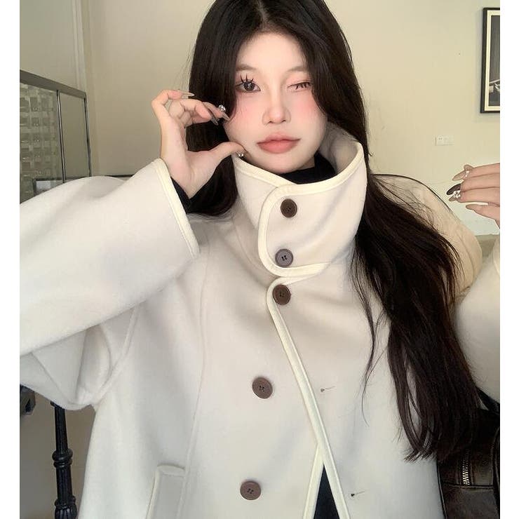 ダッフルコート【韓国ファッション】[品番：DOUW0010055]｜Doula Doula