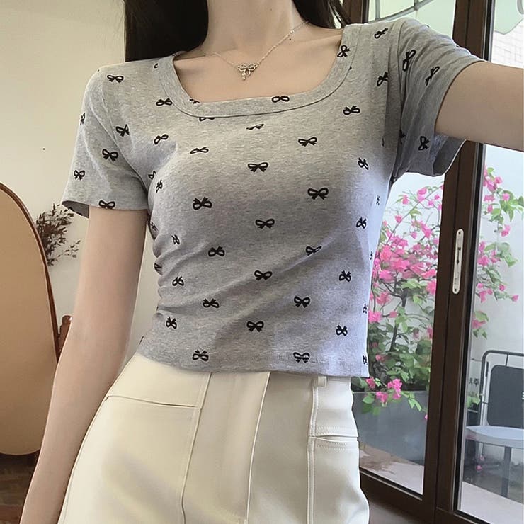 グレー | Ｔシャツ【韓国ファッション】 | Doula Doula