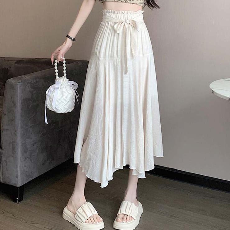 アシンメトリーリネンスカート【韓国ファッション】 | Doula Doula | 詳細画像6 