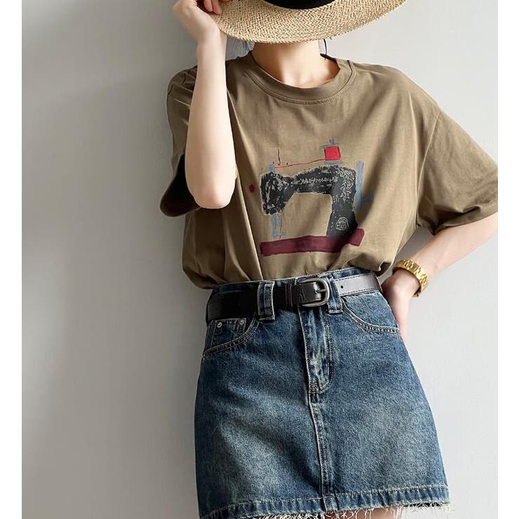 キャメル | Ｔシャツ【韓国ファッション】 | Doula Doula