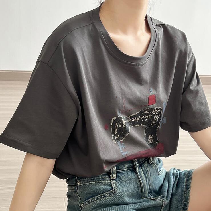 ダークグレー | Ｔシャツ【韓国ファッション】 | Doula Doula