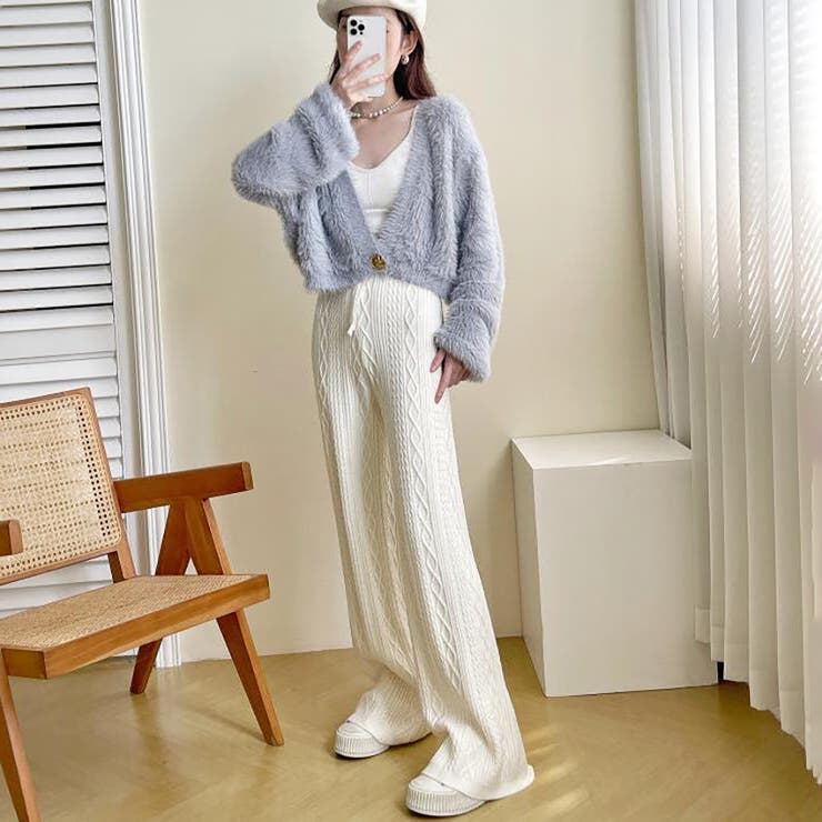 ケーブルニットパンツ【韓国ファッション】[品番：DOUW0009759]｜Doula