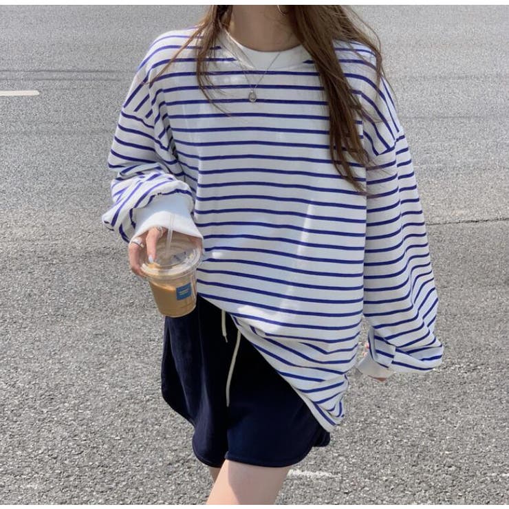 ブルー | Ｔシャツ【韓国ファッション】 | Doula Doula
