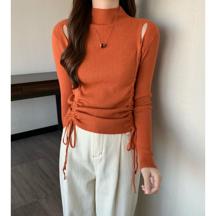 オレンジ | ニット・セーター【韓国ファッション】 | Doula Doula