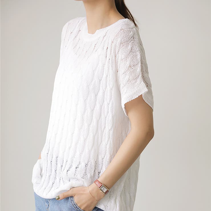 ニット半袖セーター【韓国ファッション】 | Doula Doula | 詳細画像4 